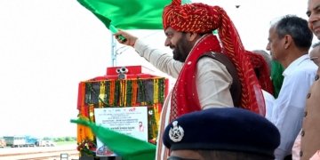 Haryana CM flags off first goods train