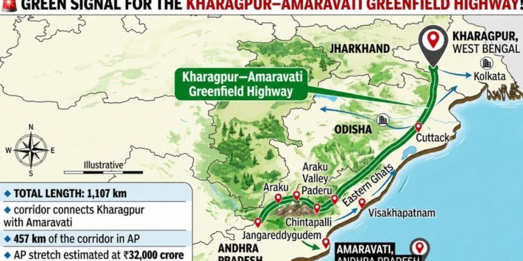 Andhra Pradesh route for Kharagpur-Amaravati high-speed road corridor