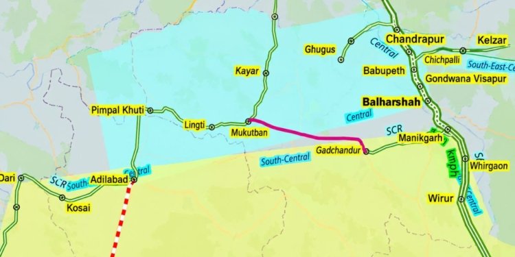 Railways approves Rs 493 crore for Adilabad's Mukutban-Gadchandur rail line 1 Adilabad's Mukutban-Gadchandur rail line