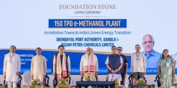 Foundation Laid for India’s First Port-Based E-Methanol Plant at Kandla, with Rs 2,300 Crore Investment