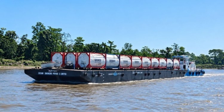 Vessel reaches Bogibeel, Dibrugarh, for methanol loading bound for Bangladesh via NW-2 1 Vessel reaches Bogibeel