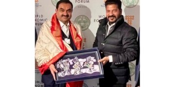 Govt of Telangana Signs 4 MoUs with the Adani Group for over Rs 12,400 cr at WEF, Davos