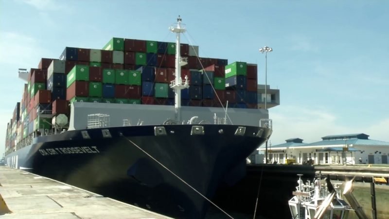 THE CMA CGM THEODORE ROOSEVELT became the largest ship ever to cross the Panama Canal