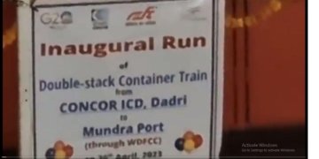 CONCOR conducts inaugural run of double stack container train on DFC