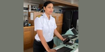 Capt. Deepti Singh, first woman seafarer from GEIMS promoted to Master