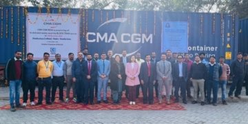 CONCOR ICD/DDL (Ludhiana) flags off first block train of CMA CGM