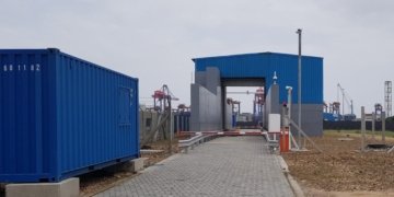 Drive through container scanner at BMCT