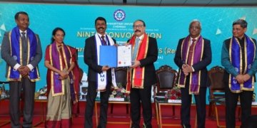 Ennarasu Karunesan awarded a PhD in Maritime Management by Indian Maritime University
