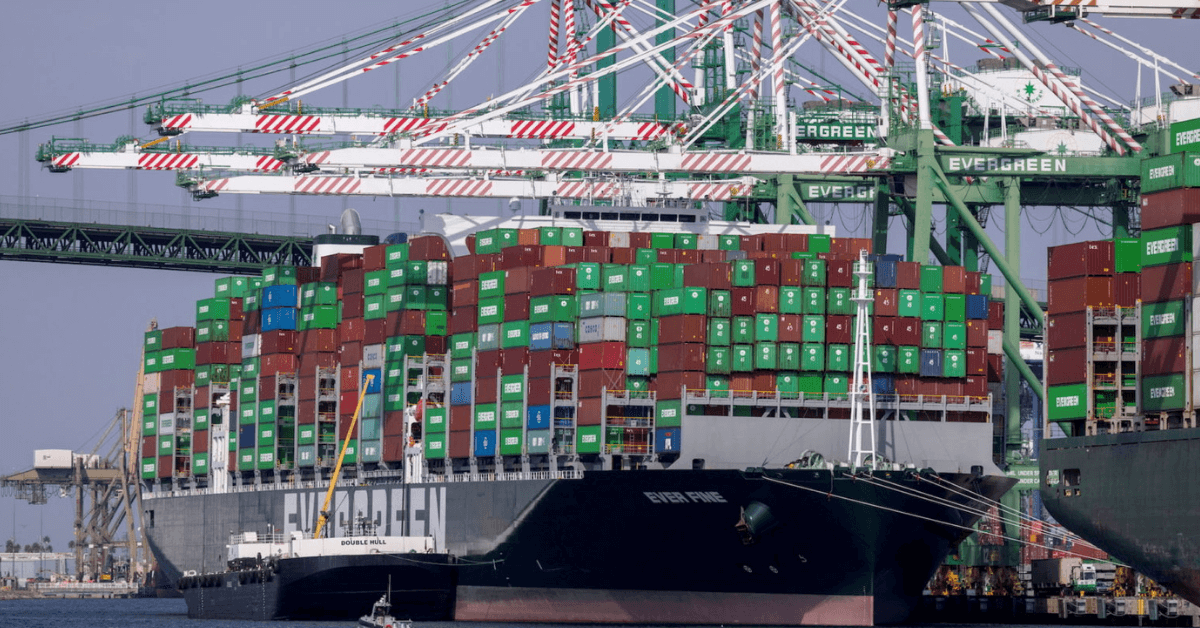 World’s largest container ship sails light, signalling dim demand