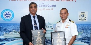 GRSE delivers FPV, ICGS Annie Besant to Indian Coast Guard