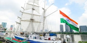 INS Sudarshini sets sail on Epic 22,000 Nautical Mile ‘Lokayan 26’ Global voyage