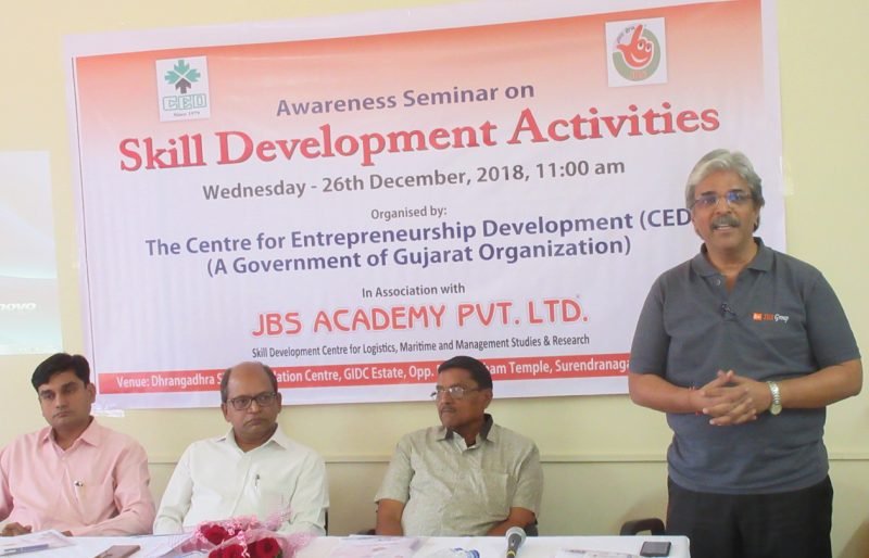 The Centre for Entrepreneurship Development-Government of Gujarat and JBS Academy Pvt. Ltd. partner in Skill Development