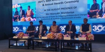 Shri Mansukh L. Mandaviya visits JNPT for an overview on the Port