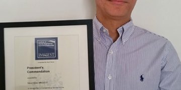 SECRETARY UAE BRANCH CONFERRED IMAREST PRESIDENT’S COMMENDATION AWARD