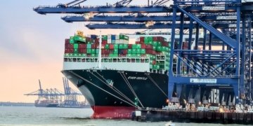 Part of Felixstowe terminal collapses