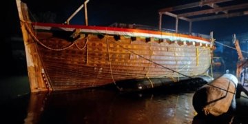 Ancient ‘stitched’ ship launched in Goa shipyard