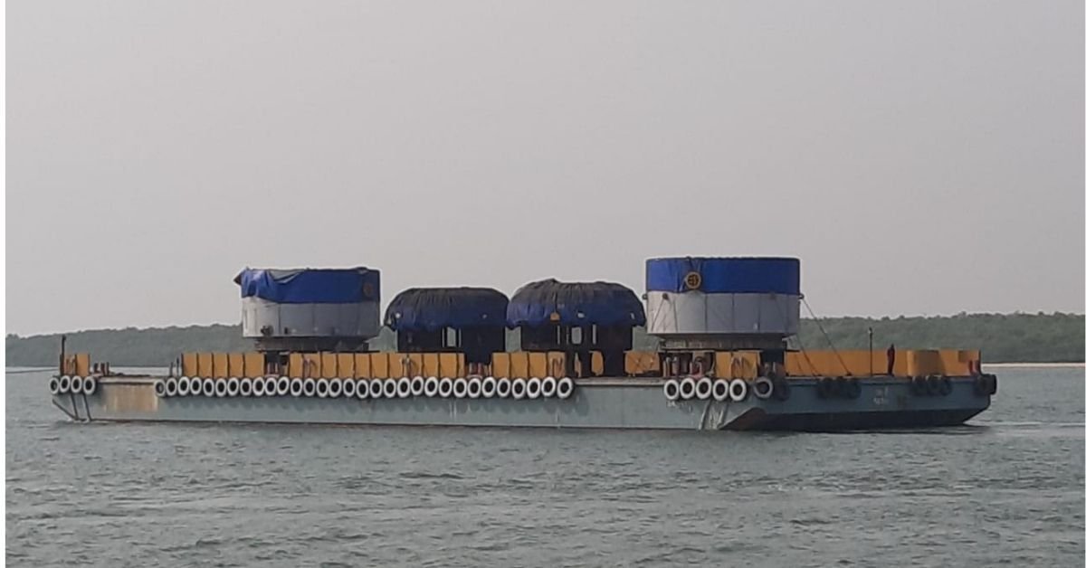 Tata Steel moves heavy machinery on waterways