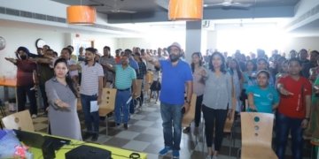 “I Pledge…(my support) against Hepatitis B & C” an event by ILBS held at Tiger Logistics India