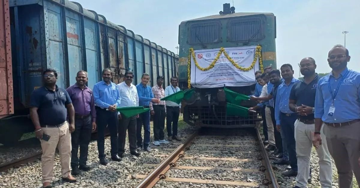 TVS Go Green Express container train flagged off