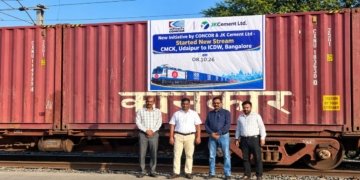 CONCOR Launches Udaipur-Bengaluru Cement Rail Service with JK Cement