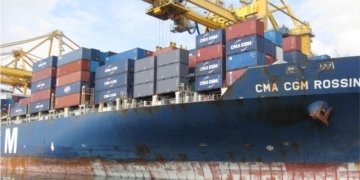 Chennai Port berths CMA CGM Rossini