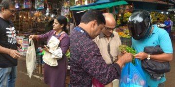 DISTRIBUTION OF CLOTH BAGS IN VASCO VEGETABLE MARKET