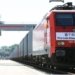 First container block train from China to London